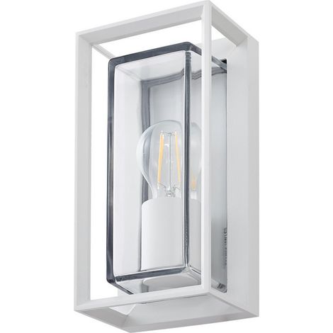 [NEUWERTIG] B-Ware Arcchio Außenwandleuchte Außenlampe Ismera Weiß Ip65 Glas E27