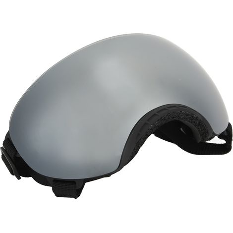 Hunde-Sonnenbrille, UV-Schutz, mit verstellbarem Riemen, universell für mittelgroße bis große Tiere, silberne Gläser. (1/4)