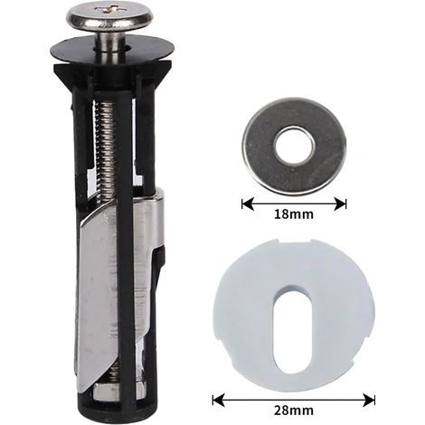 (1 pièce - C) Kit de boulons de fixation robustes pour abattant de toilette, boulons de réservoir en acier inoxydable, vis de charnière, kit de boulons pour couvercle de toilette rétractable (1/5)