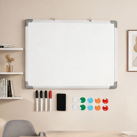 Tableau magnétique rectangulaire 60 x 45 cm structure aluminium (1/5)