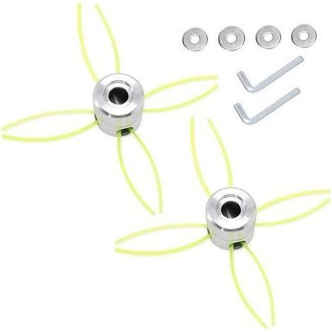 pair de Débroussailleuse Universelle Aluminium Fils, Aluminium Debroussailleuse Universelle M8 M10, Coupe-Bordure Double Fil Bobine Fil Nylon pour Tondeuse (1/5)