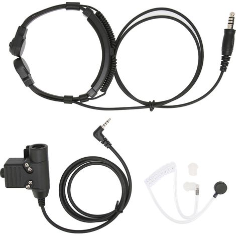 Adaptateur de système de casque PTT U94 avec microphone de gorge et écouteurs pour talkies-walkies Xiaomi 1S/2S-AquaForge (1/5)