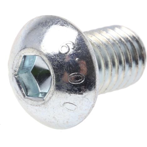 Vis à six pans creux, M10 x 16mm, tête Vis bombée à tête creuse hexagonale, en Acier ( Prix pour Sachet de 50 )