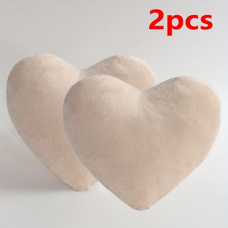 1 pz/2 pz (singolo/) Cuscini per collo e testa a forma di cuore per auto, adatti per passeggeri - Supporto posturale, adatti per camion, colore beige (1/5)