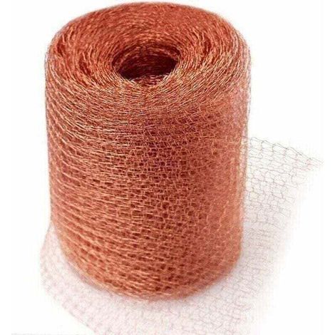 Hochwertiges Anti-Nagetier-Netz, 100 % Kupfer, Anti-Schnecken, Schnecken, Mäuse, Ratten, Vögel, Nematoden, Ferramol, gestricktes Kupfernetz für Innenräume und Gärten (6 Meter) (1/4)