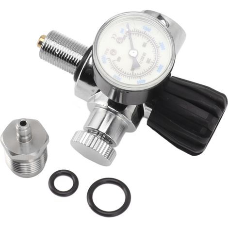 Manomètre de plongée 6000 psi 400 bar, échelle double lumineuse, raccord M18x1.5 pour bouteille de plongée (1/5)