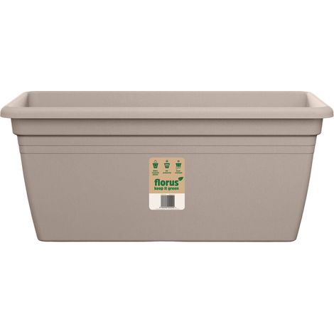 JARDINIÈRE TERRASSE MÉDITERRANÉE 60CM TAUPE CHAUD
