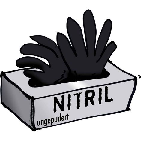 Leipold Doehle 14680 100 pz. Nitrile Guanto monouso Taglia (Guanti): 7, S