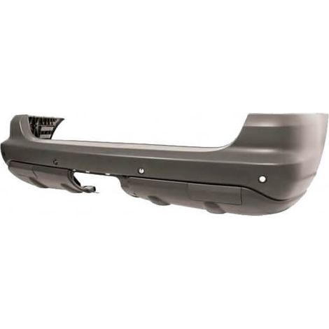 Pare-choc arrière à peindre avec trous radars Mercedes ML (W163) phase 2 2001-2005