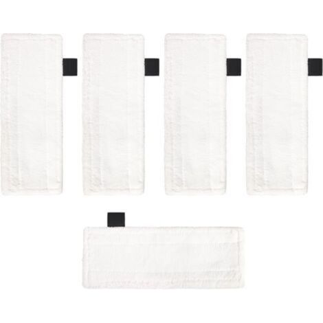 Lot de 5 tampons en microfibre pour sol compatibles avec les nettoyeurs vapeur Karcher EasyFix SC2 SC3 SC4, tampons de rechange pour balai vapeur, accessoires de nettoyage