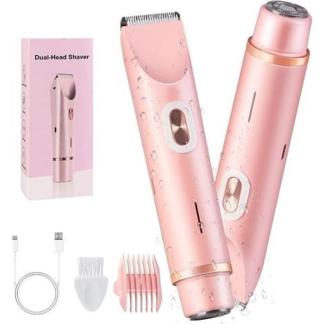 Shaver Electrique Woman,2 in 1 Mower electric Woman Shaver,Rechargeable Mower Bikini Woman waterproof IPX7 Epilateur