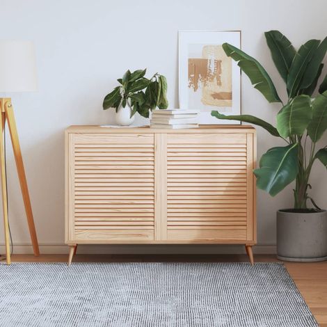 Portes d'armoire à lattes, lot de 2, 69 x 59,4 cm, en bois massif