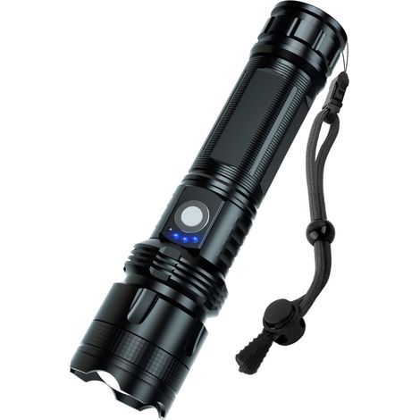Linternas LED recargables de alto brillo, 200.000 lúmenes, linternas superbrillantes y potentes, 5 modos, linterna impermeable para emergencias y senderismo. (1/5)