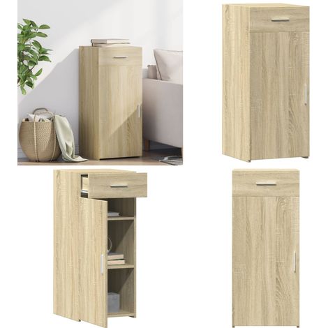 Buffet chêne sonoma 40x42,5x93 cm bois d'ingénierie - Buffet - Meuble De Rangement - Armoire - Commode - Bois D'ingénierie - Home & Living (1/5)