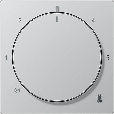 Jung Tapa para termostato, termoplástico lacado, Serie A, aluminium A 1749 BF AL