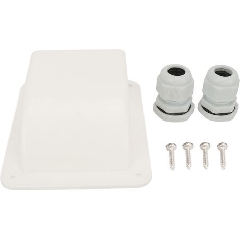 Ortviai Boîtier d'entrée double pour câbles solaires étanche IP68, ABS blanc, 6–12 mm², pour toit de camping-car, bateau et yacht