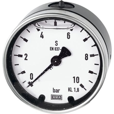 Riegler Glyzerinmano., Metallgeh., G 1/4 hinten zentr., 0-10,0 bar, Ø 63 (1/2)