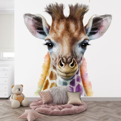 Papier peint panoramique Enfants - Girafe - 130 cm x 84 cm (1/4)