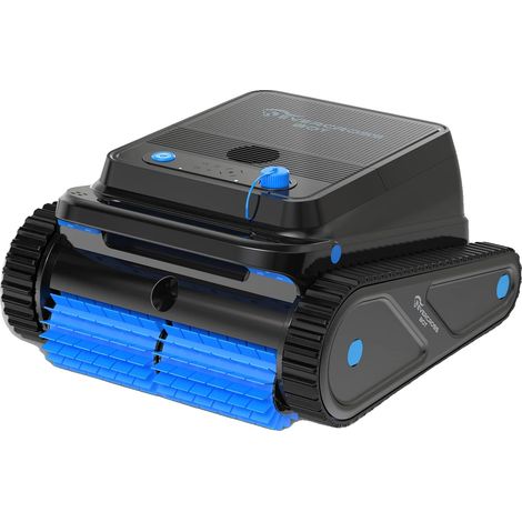 Aspirateur de piscine robotisé, 110W de puissance, 120 min d'autonomie, couverture de 200 m², temps de charge de 4-5 heures, dimensions 43 x 40 x 21,5 cm (1/5)