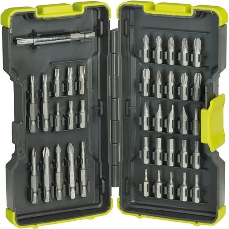 Ryobi RAK40SD Kit 40 Bits 1/4" Sechskant-Bithalter Bohrschrauber