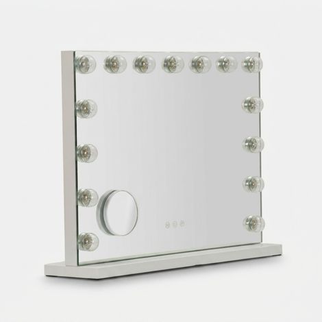Miroir de table hollywood avec lumière led cm 55x14x43 (1/5)