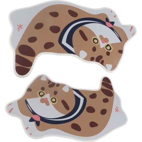 Tapis d'intérieur confortable à motif chat, grande taille, décoration pour la maison ou le bureau, motif civette, 40 x 60 cm / 15,75 x 23,62 pouces (1/5)