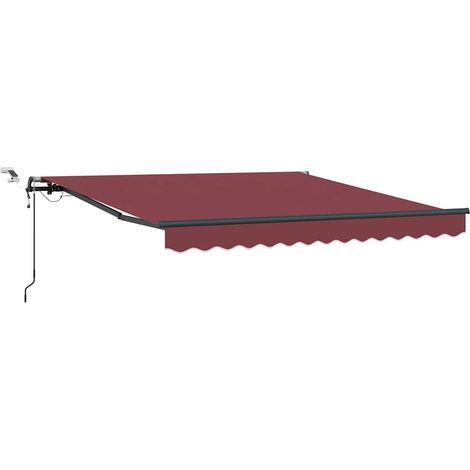 Maison Exclusive - Markise Automatisch mit LEDs Weinrot 300x250 c