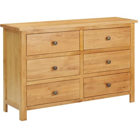 Commode Meuble de rangement Armoire Buffet pour Chambres, Salon, Couloirs 105x33,5x73 cm Bois de chêne massif NAJO3600 (1/5)