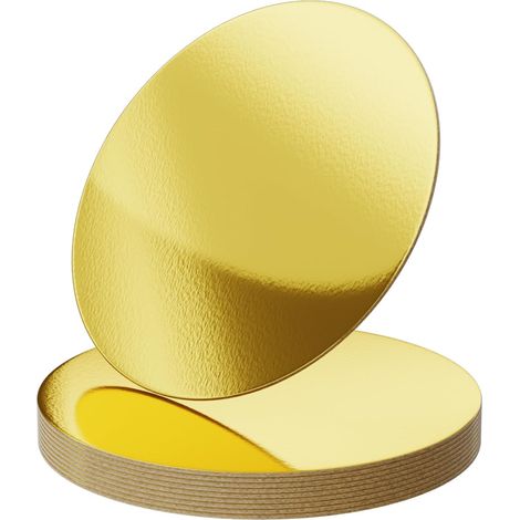 10 Round Cake Stand, Diameter 30 cm, Round Cake Board, Gold Cake Base, Round Cake Plate, Cake Stand, Cake Disc, Cardboard for Cake Display (Gold) (1/5)
