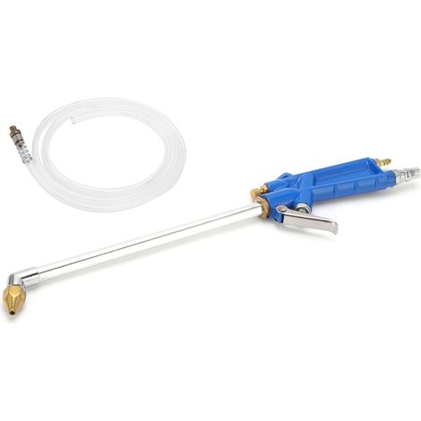 Pistolet de lavage de voiture en acier avec tuyau de 120 cm/47 pouces de long, universel pour les conduits d'huile moteur (1/5)