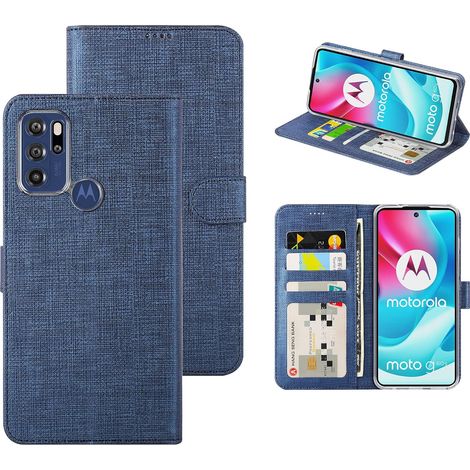 COQUE BLEUE POUR MOTOROLA MOTO G71 5G FERMÉ (1/5)