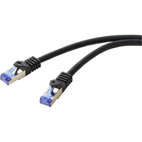 RF-6830458 RJ45 Câble réseau, câble patch CAT 6a S/FTP 0.50 m noir 1 pc(s) W935503 (1/4)