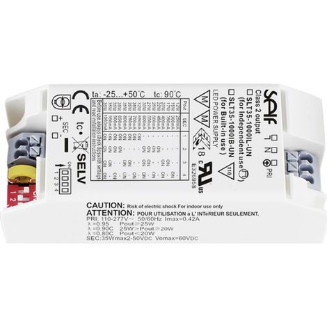 Self Electronics SLT35-1000IB-UN Driver per LED Corrente costante 35 W 250 - 1000 mA 2 - 50 V/DC non dimmerabile, adatt