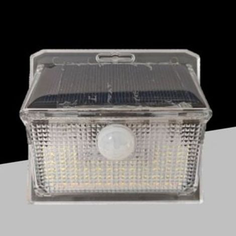 TrAdE Shop Traesio - Applique Solare Con Sensore Lampada Da Parete Led Giardino Luce 3000k+6500k Ip65 Ewa-02t-f - (1/4)