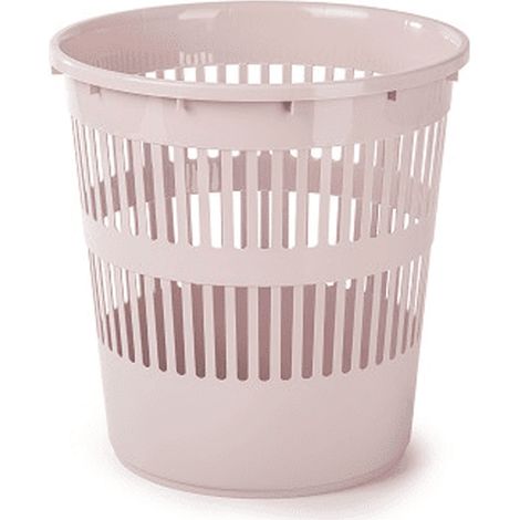 Papelera rejilla plastico 12 Litros Rosa claro (1/4)