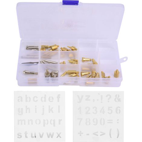 Set de 56 pointes pour pyrograveur - Outil de gravure et soudure au bois (1/5)