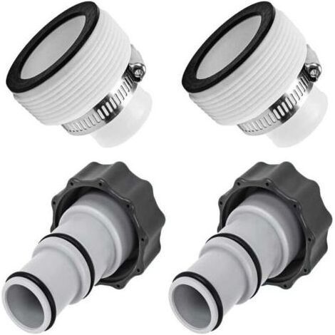 Adaptateur de tuyau de piscine , 2 pair adaptateurs de piscine de rechange, adaptateur de tuyau pour pompe Intex, raccord pour tuyau de piscine de 32mm et 1,5 \\ (1/5)