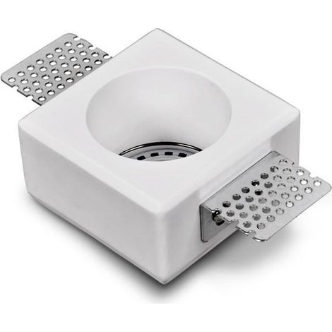 LED-Downlightring für Gips/Gipsplatten Integration für Glühbirne GU10 / GU5.3 Schnitt 83x83 mm UGR17 Weiß