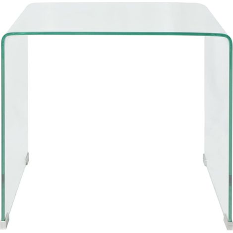 Maison Exclusive - Tavolino da Caffè in Vetro Temperato 49,5x50x45 cm Trasparente