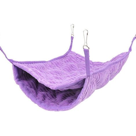 Mignon hamac double couche pour petite cage d'animaux, lit suspendu balançoire pour l'hiver, confortable et chaud.