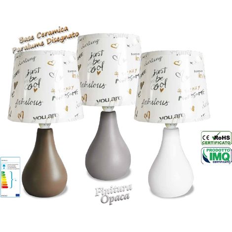 Lampada da Tavolo con base in Ceramica You Are Opaca 26 cm 3 Colori (1/2)