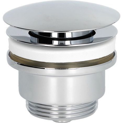 Bonde de vidage design 1 1/4’’, chromée bouchon fermable (fermeture à pression)