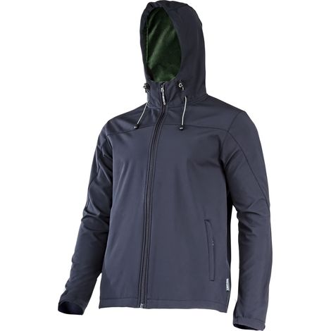 Veste softshell à capuche, noire, taille M, CE, Lahti (1/3)