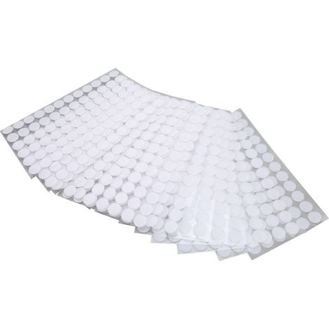 16 feuilles de pastilles auto-adhésives rondes blanches antidérapantes à scratch (1/5)