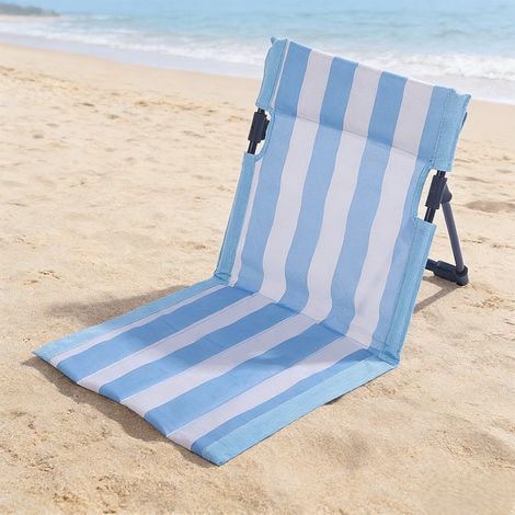 Cette chaise pliante d'été présente un motif à rayures et convient parfaitement au camping et aux occasions de détente comme les jardins, les parcs, les pique-niques et les plages.