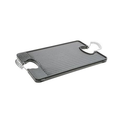 GUSSEISENPLATTE PLANCHA ECKIG 44X24,5 CM, MATT EMAILLIERT