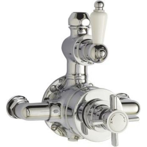 Nuie Edwardian Chrome Twin Exposed Shower Valve - A3056 (1/4)