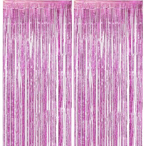 Rideaux à paillettes, lot de 5, rideaux métallisés à paillettes, décoration pour fêtes, mariages, anniversaires, Noël, photobooth, porte, 1 m x 2,5 m