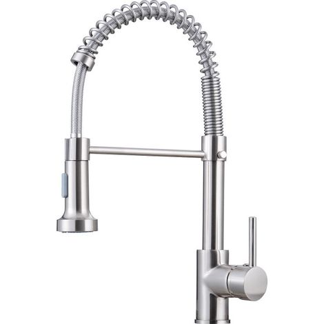 Kitchen Faucet with Swivel Sprayer Spring-Loaded Kitchen FaucetSpray Modes with Hoses Single Handle Mixer Tap (1/5)