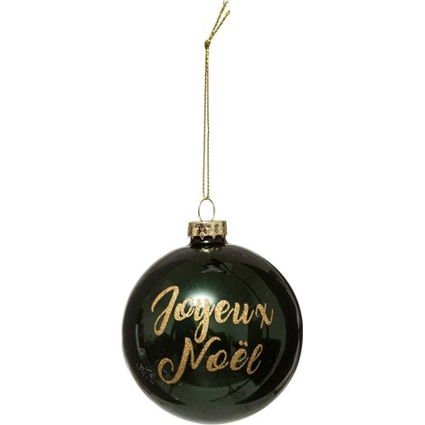 Glas-Weihnachtskugeln 80 mm Gelb Glitter 3er-Sortiment - Grün